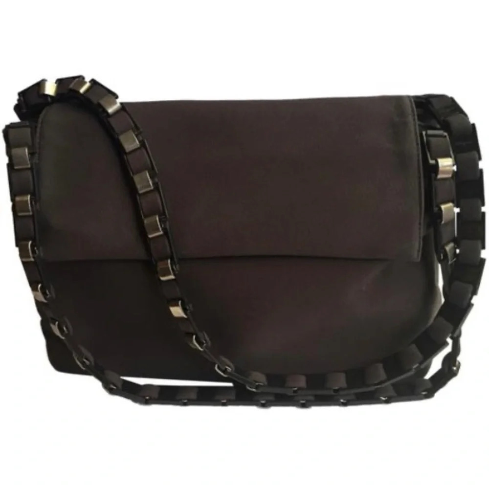 SALVATORE FERRAGAMO Chain Link Shoulder Bag Brown - Picture 2 of 10